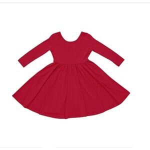 NEW! Kyte Baby Long Sleeve Tiered Dress in CARDINAL (5T)